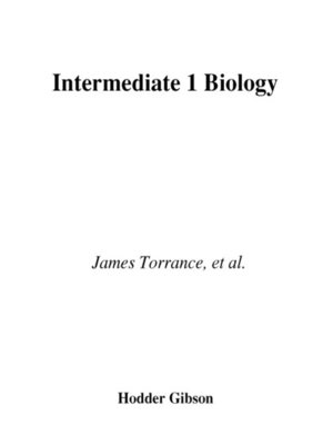 cover image of Intermediate 1 Biology